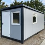 Container 6 m × 2,40 m + WC, doccia + cucina